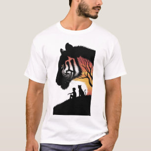 Camiseta Tigre e amigos meninos