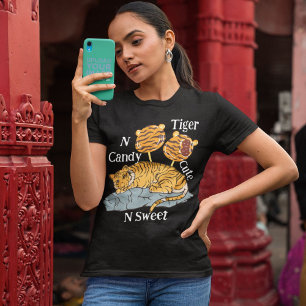 Camiseta Tigre E Doces, Cuta E Negras De Animais Doce