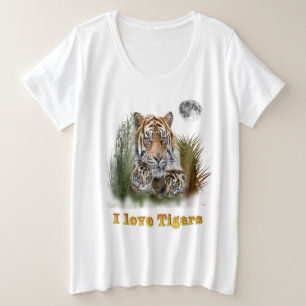 Camiseta Tigre e filhotes