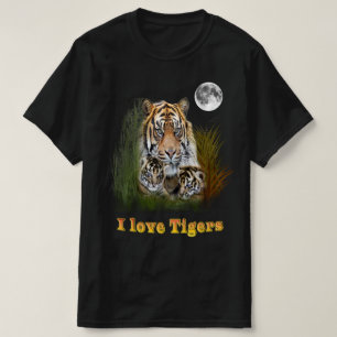 Camiseta Tigre e filhotes