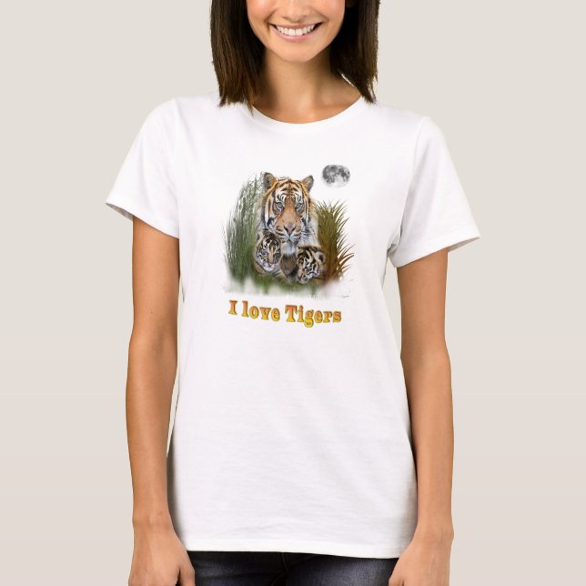 Camiseta Tigre e filhotes (Frente)