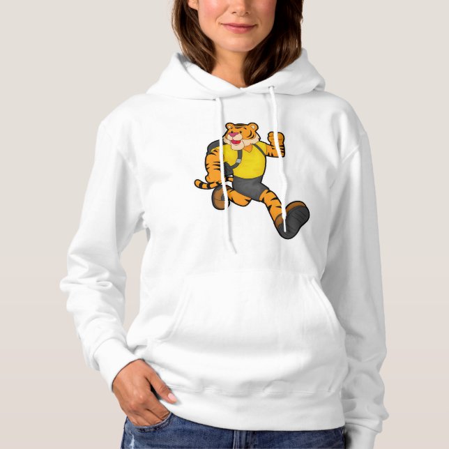 Camiseta Tigre em execução com mochila (Frente)