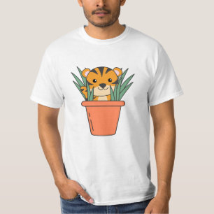 Camiseta Tigre Em Plantas Flor De Flor De Flor