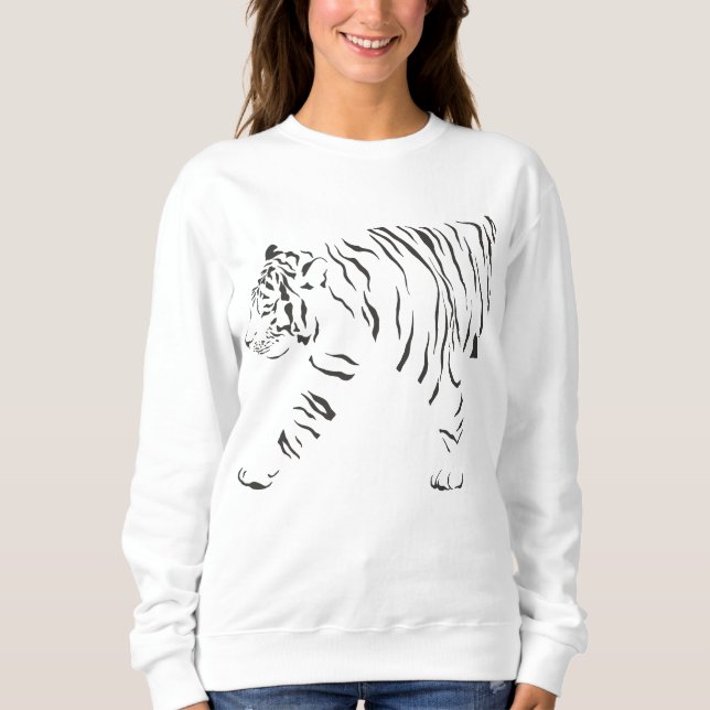 Camiseta Tigre em preto e branco (Frente)