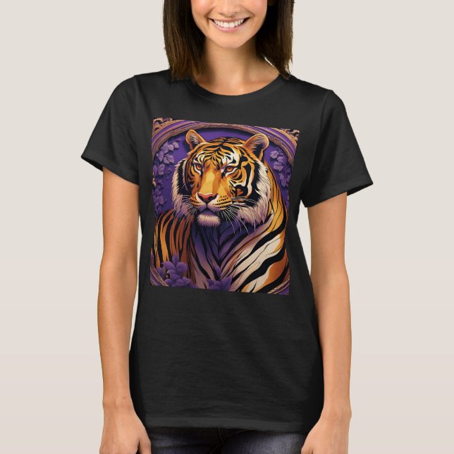 Camiseta Tigre em roxo (Frente)