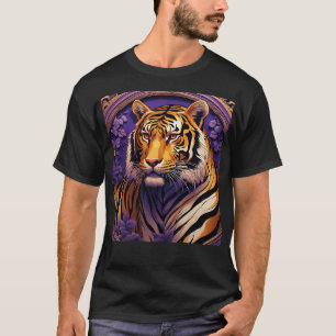 Camiseta Tigre em roxo