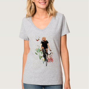 Camiseta Tigre em uma colagem de bicicleta