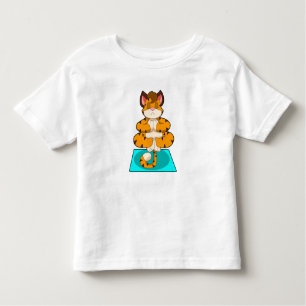Camiseta Tigre em Yoga no tapete Yoga