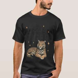 Camiseta Tigre Fácil Calmo Retro Grande Felino Animal Engra