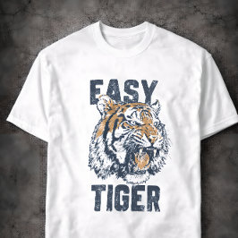 Camiseta Tigre Fácil Dito Divertido Ilustração de Animal Se