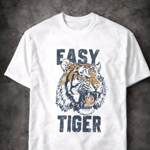 Camiseta Tigre Fácil Dito Divertido Ilustração de Animal Se
