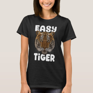 Camiseta Tigre Fácil Grande Felino Animal Meme Fofo Zoológi