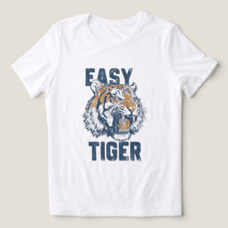 Camiseta Tigre Fácil Ilustração de Animal Selvagem com Dito