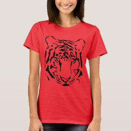 Camiseta Tigre Fechar Face Bella Boxy Crop Superior