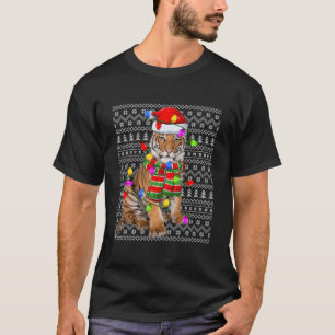 Camiseta Tigre Feio Iluminação Tigre Papai Noel