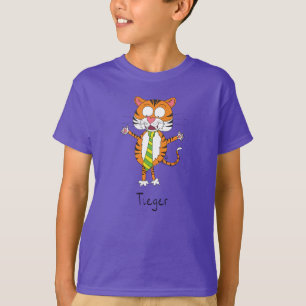 Camiseta Tigre Fofo Desenho Infantil