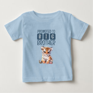 Camiseta Tigre fofo irmão mais velho azul