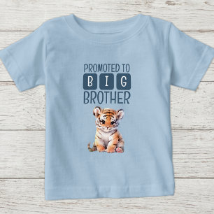 Camiseta Tigre fofo irmão mais velho azul