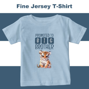 Camiseta Tigre fofo irmão mais velho azul