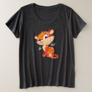 Camiseta Tigre Fofo Seja Legal Desenho Animado