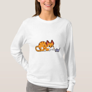 Camiseta Tigre gato com rato
