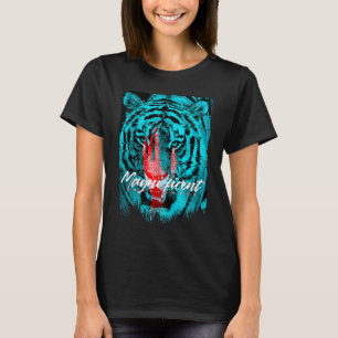 Camiseta Tigre Gato Selvagem Colorido Feroz Animal Selva Mo