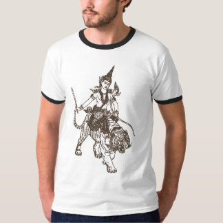 CAMISETA TIGRE HINDU DO SUL DA ÁSIA DA EQUITAÇÃO DO ANJO DO