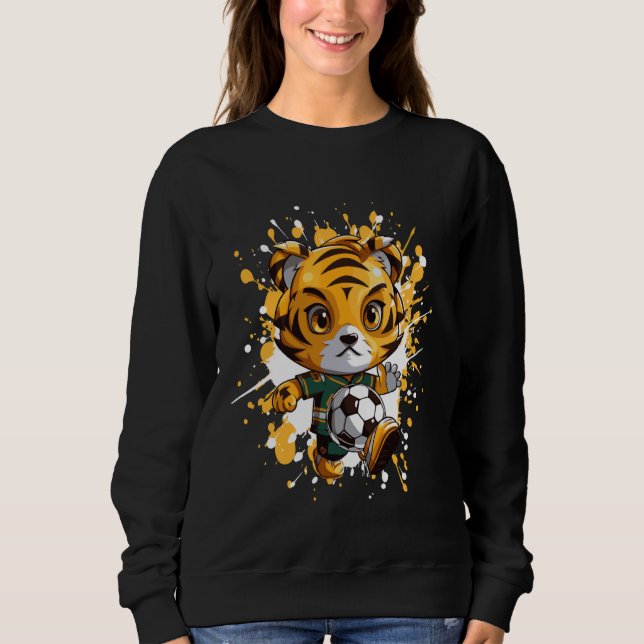 Camiseta Tigre Jogando Futebol - Bicho (Frente)