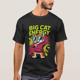 Camiseta Tigre Legal com Óculos de Sol Dançando Tigre B