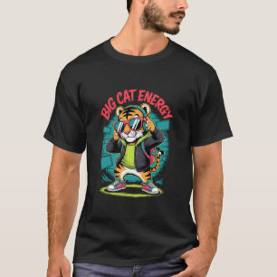 Camiseta Tigre Legal com Óculos de Sol Dançando Tigre B