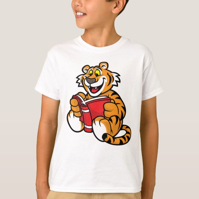 Camiseta tigre leu livro (Frente)