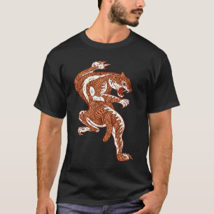 Camiseta Tigre Mandala Grande Gato Tigre Dentes de Sabre