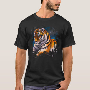 Camiseta Tigre motif cats selva dentes grandes felinos arte