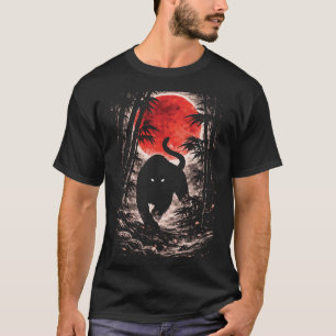 Camiseta Tigre na Floresta da Lua Vermelha - Arte Animal Ja