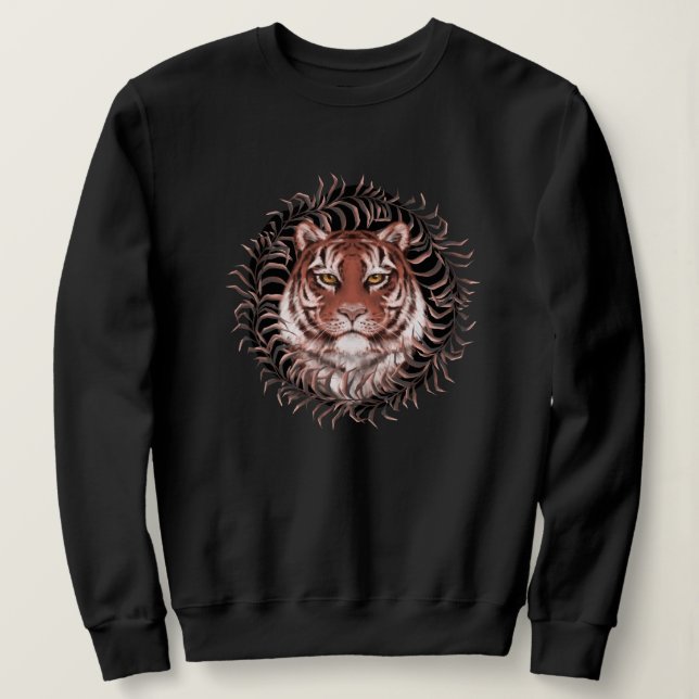 Camiseta Tigre na relva (Frente do Design)