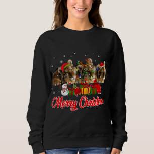 Camiseta Tigre Natal Pajama Funny Xmas Lights