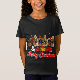 Camiseta Tigre Natal Pajama Funny Xmas Lights