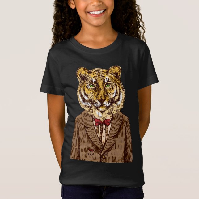 Camiseta Tigre no desgaste da noite (Frente)