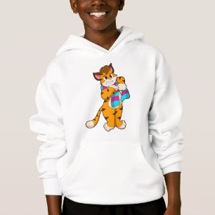 Camiseta Tigre no inverno com Scarf