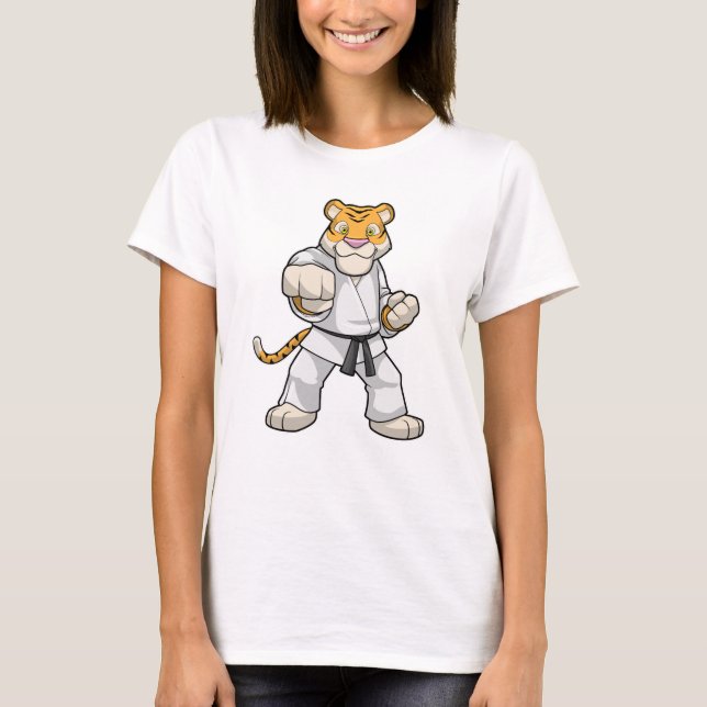 Camiseta Tigre no Karate das Artes Marciais (Frente)