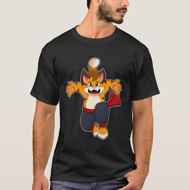 Camiseta Tigre no Karate das Artes Marciais (Frente)