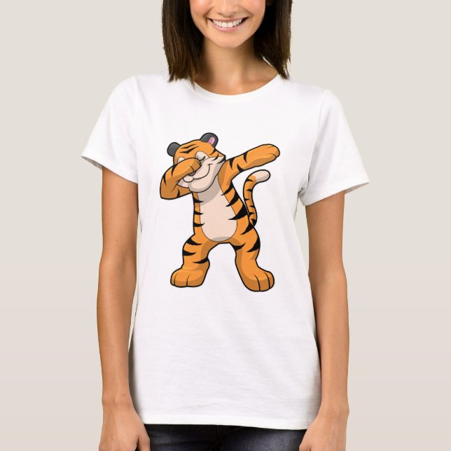 Camiseta Tigre no Separador Dança Hip Hop (Frente)
