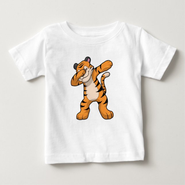 Camiseta Tigre no Separador Dança Hip Hop (Frente)