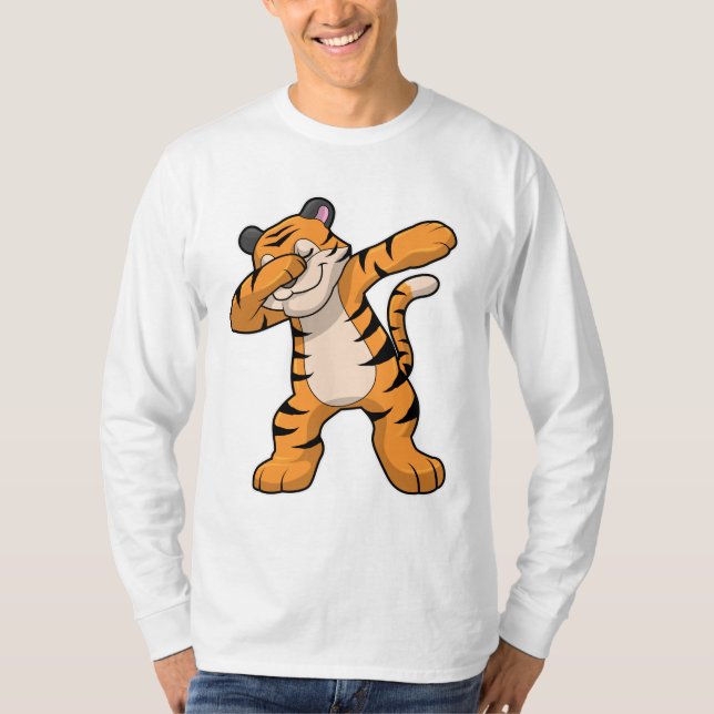 Camiseta Tigre no Separador Dança Hip Hop (Frente)