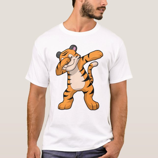 Camiseta Tigre no Separador Dança Hip Hop (Frente)