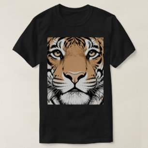 Camiseta Tigre Olhando Fixamente Rosto, Tigre