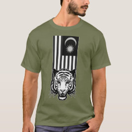 CAMISETA TIGRE PATRIOTA DE LIBERDADE BRANCA E NEGRA