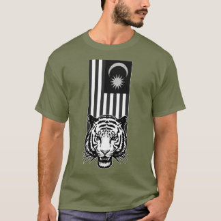 CAMISETA TIGRE PATRIOTA DE LIBERDADE BRANCA E NEGRA