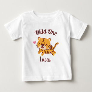 Camiseta Tigre Pequeno Fofo, Selvagem Divertido
