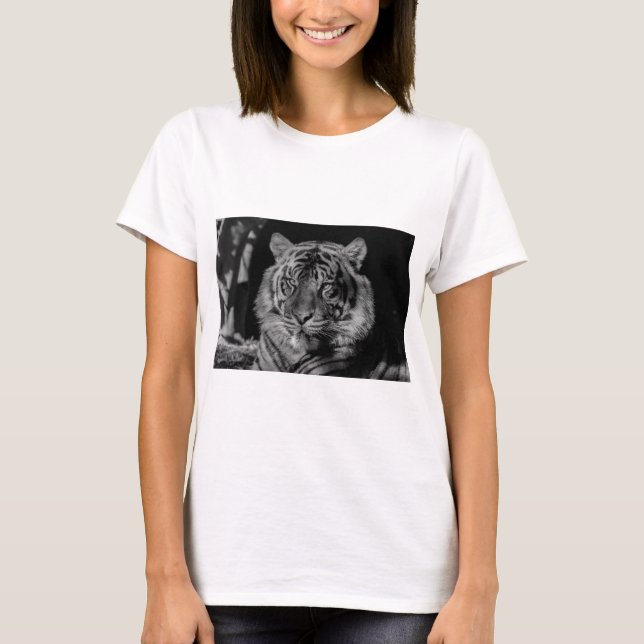 Camiseta Tigre preto e branco (Frente)
